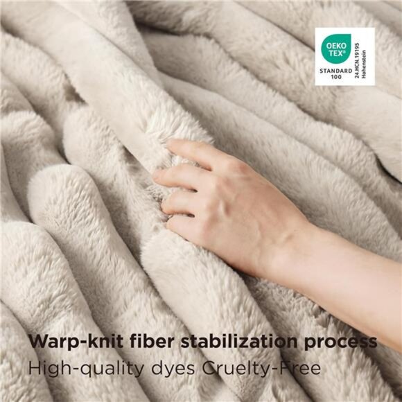 Faux Fur Throw Blanket Soft Cozy Luxury Christmas Blanket Couch Sofa Bed Winter - Picture 6 of 8